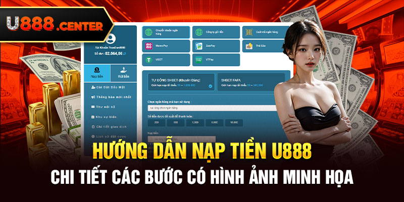 Hướng dẫn nạp tiền U888 chi tiết các bước có hình ảnh minh họa